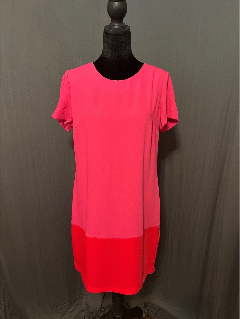 Cynthia Rowley Two-Tone Pink and Red Shift Dress